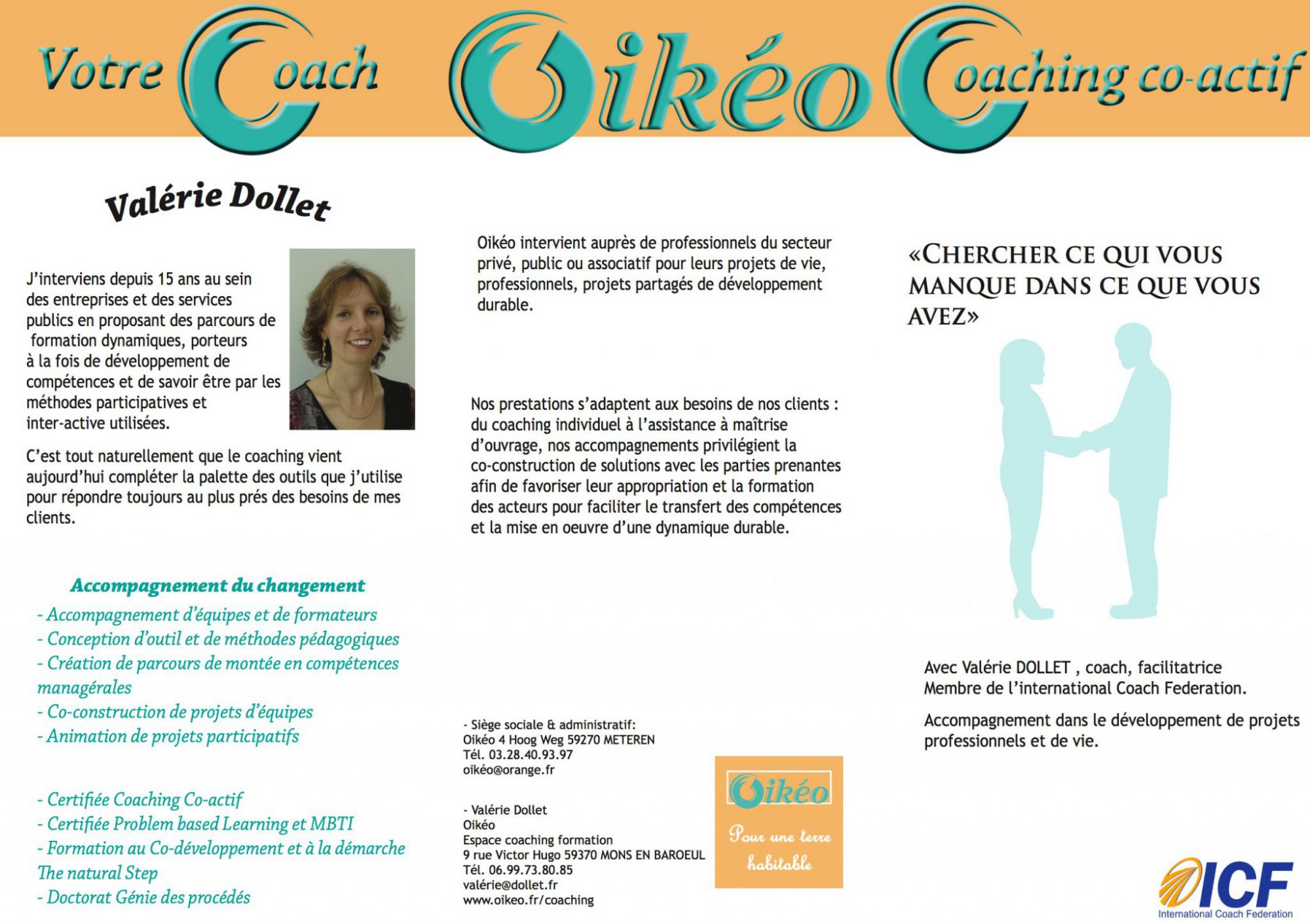 Brochure Le coaching avec Valérie Dollet